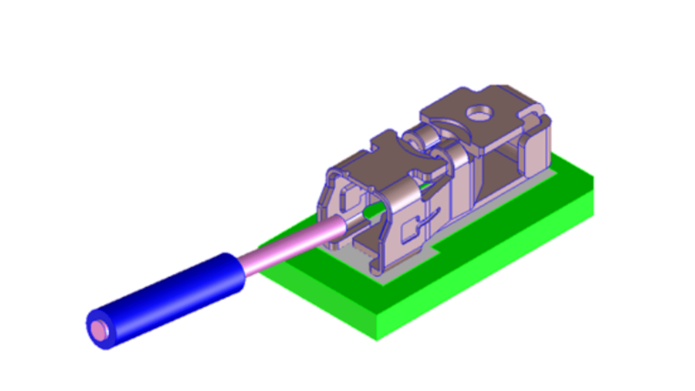 Conector hembra para PCB Ángulo de 90° Molex 203863, de 1 vía en 1 fila, 300 V, 12A, Montaje Superficial, para soldar