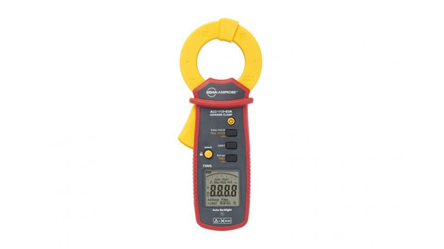 Beha-Amprobe ALC-110 Clamp Meter, Max Current 60A ac CAT III 600 V With RS Calibration