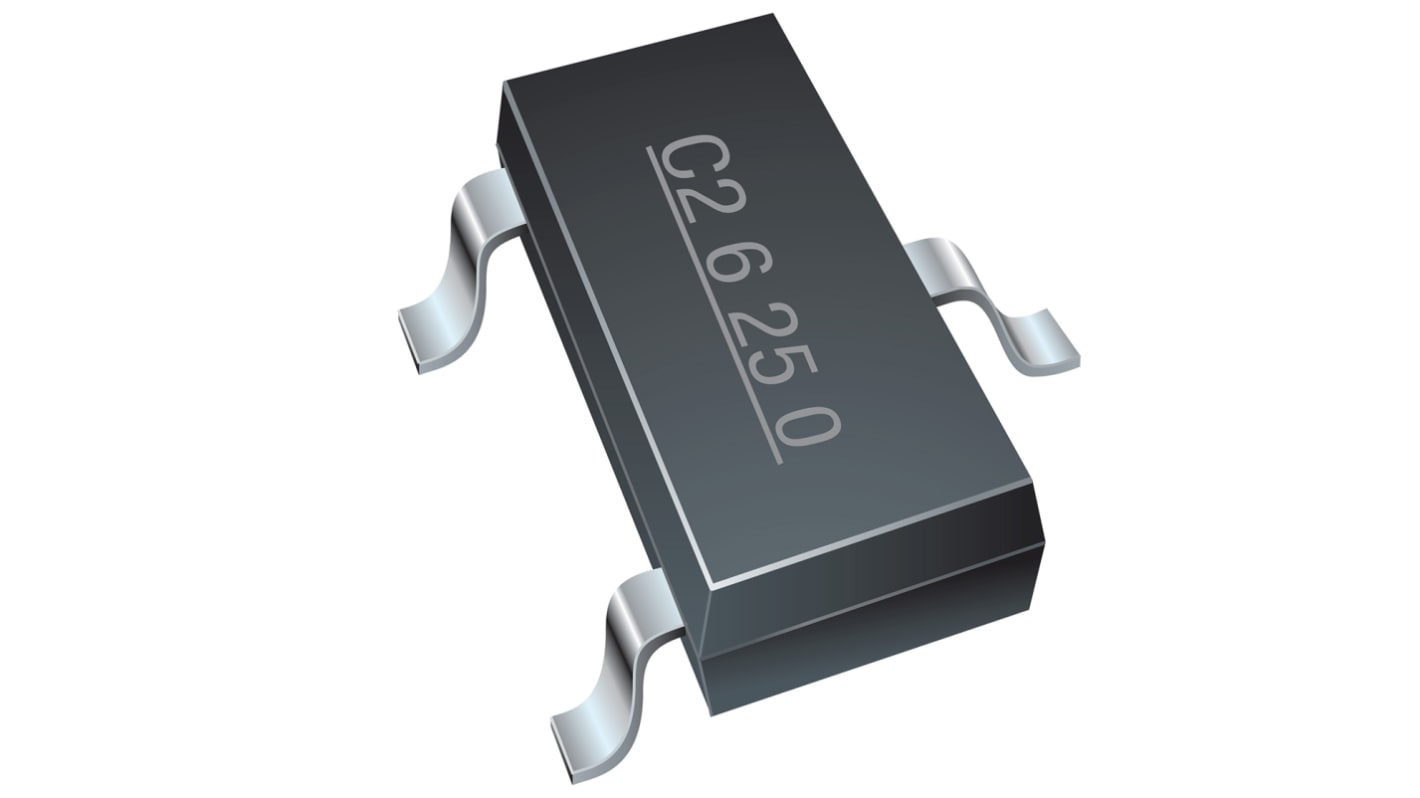 Bourns CDSOT23-T05LC-Q, Dual-Element Bi-Directional TVS Diode, 3-Pin SOT-23