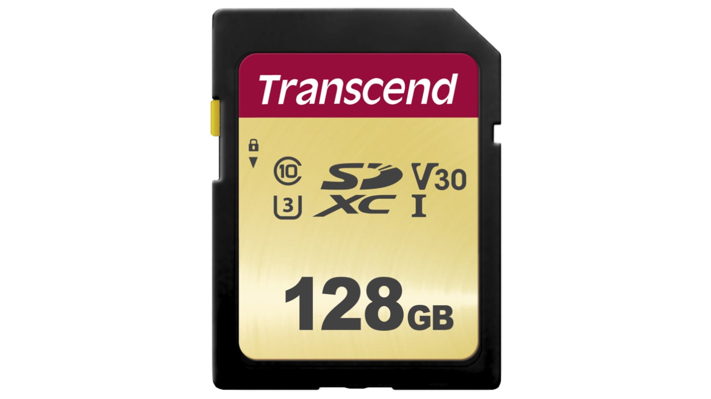 Karta SD SDXC, 128 GB MLC, Transcend 500S -25 → +85°C