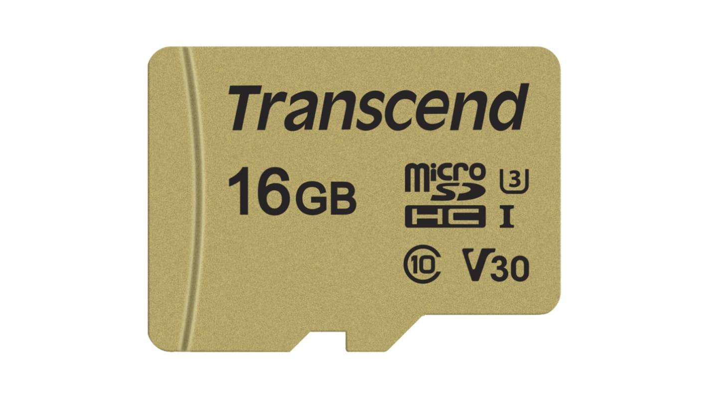 Transcend マイクロ SDMicroSD,容量：16 GB MLCTS16GUSD500S