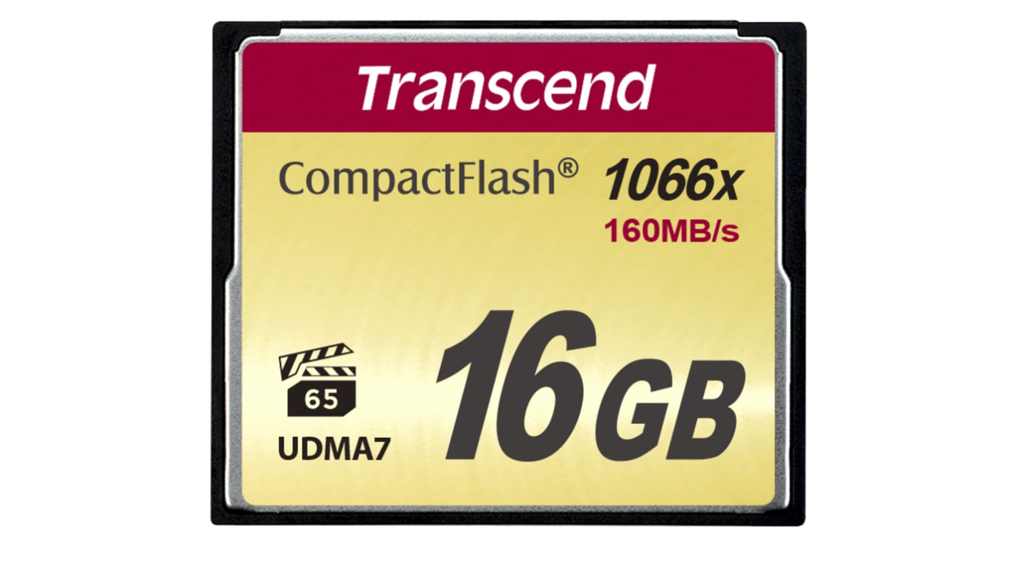 TS16GCF1000 Transcend CompactFlash 16 GB MLC Compact Flash Card RS
