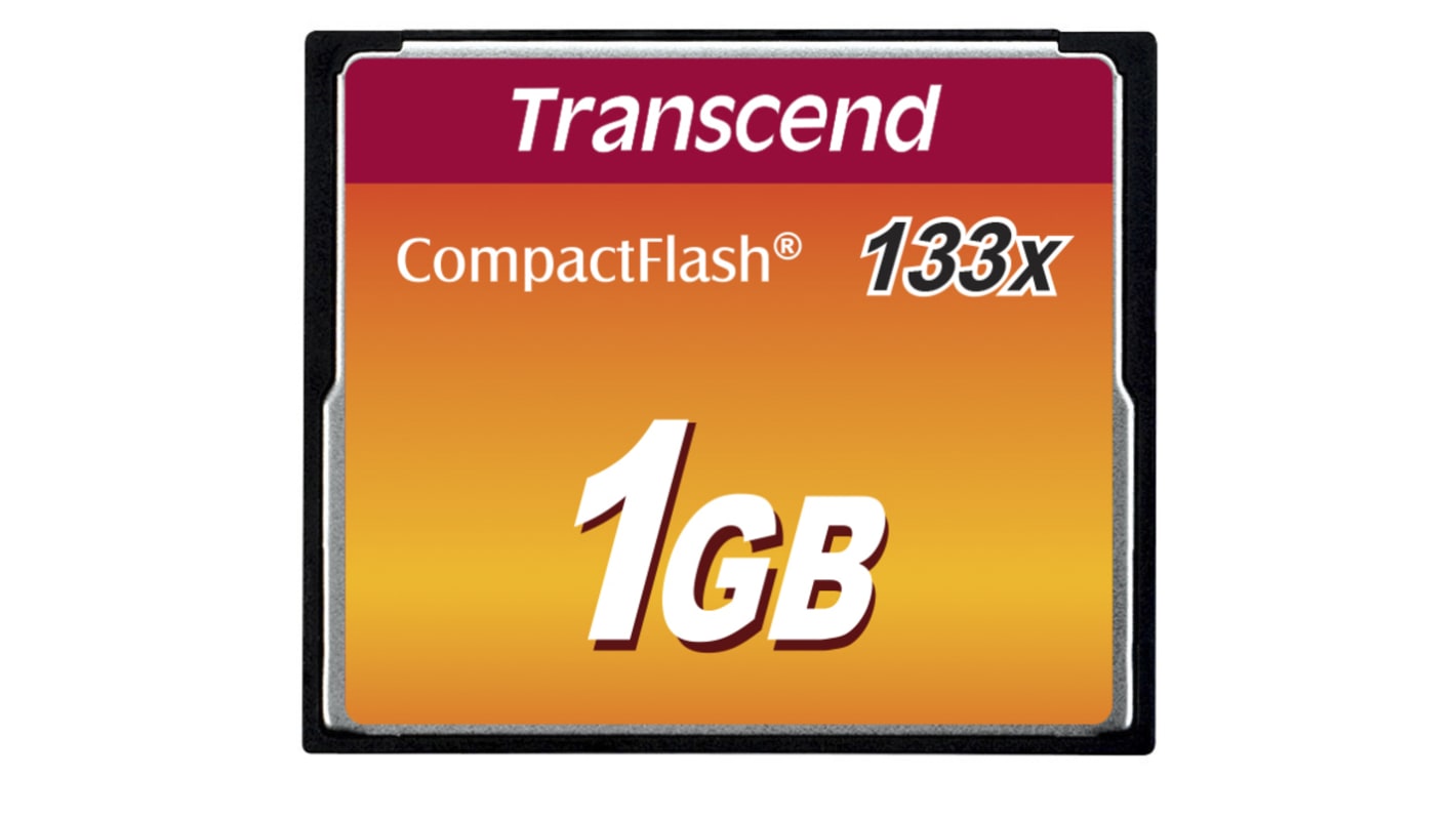 TS1GCF133 Transcend CompactFlash 1 GB MLC Compact Flash Card RS