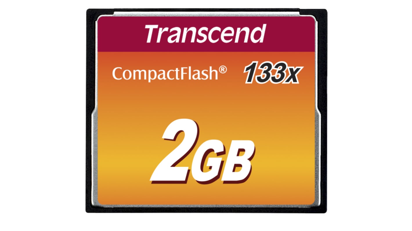 Transcend compact Flash kártya CompactFlash 2 GB MLC -25 → +85°C