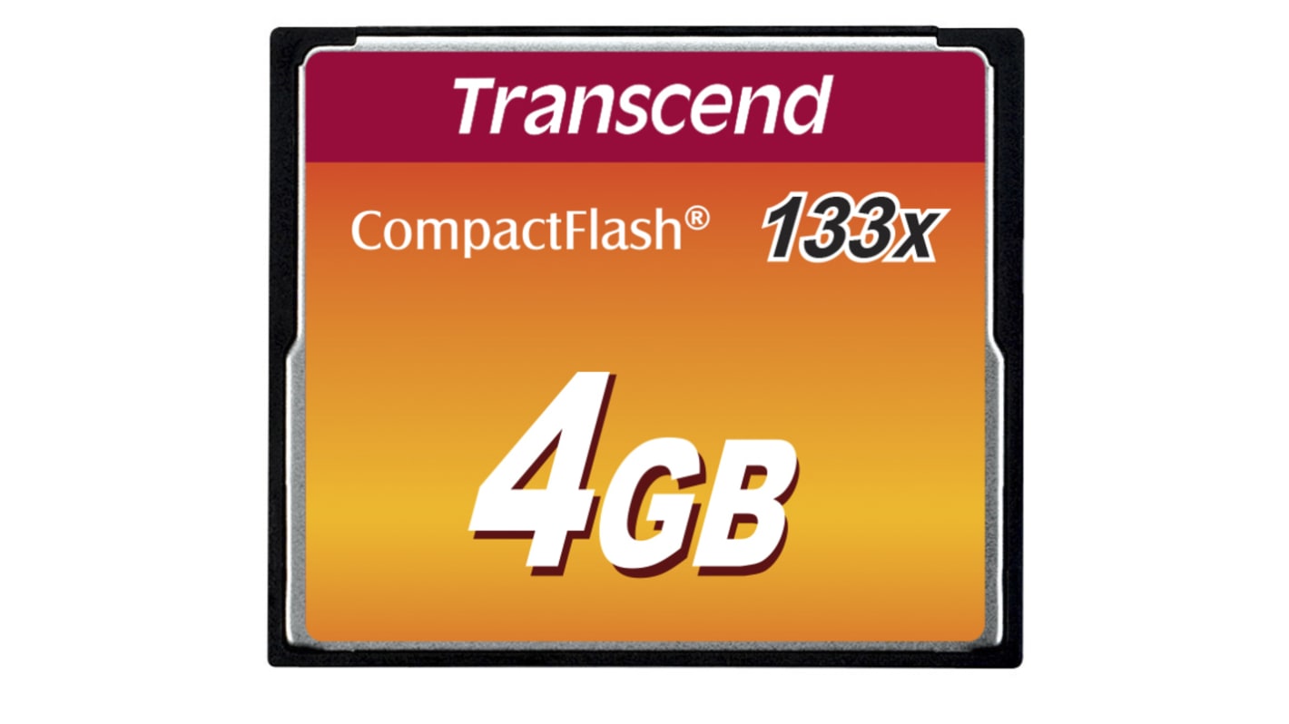 TS4GCF133 Transcend CompactFlash 4 GB MLC Compact Flash Card RS