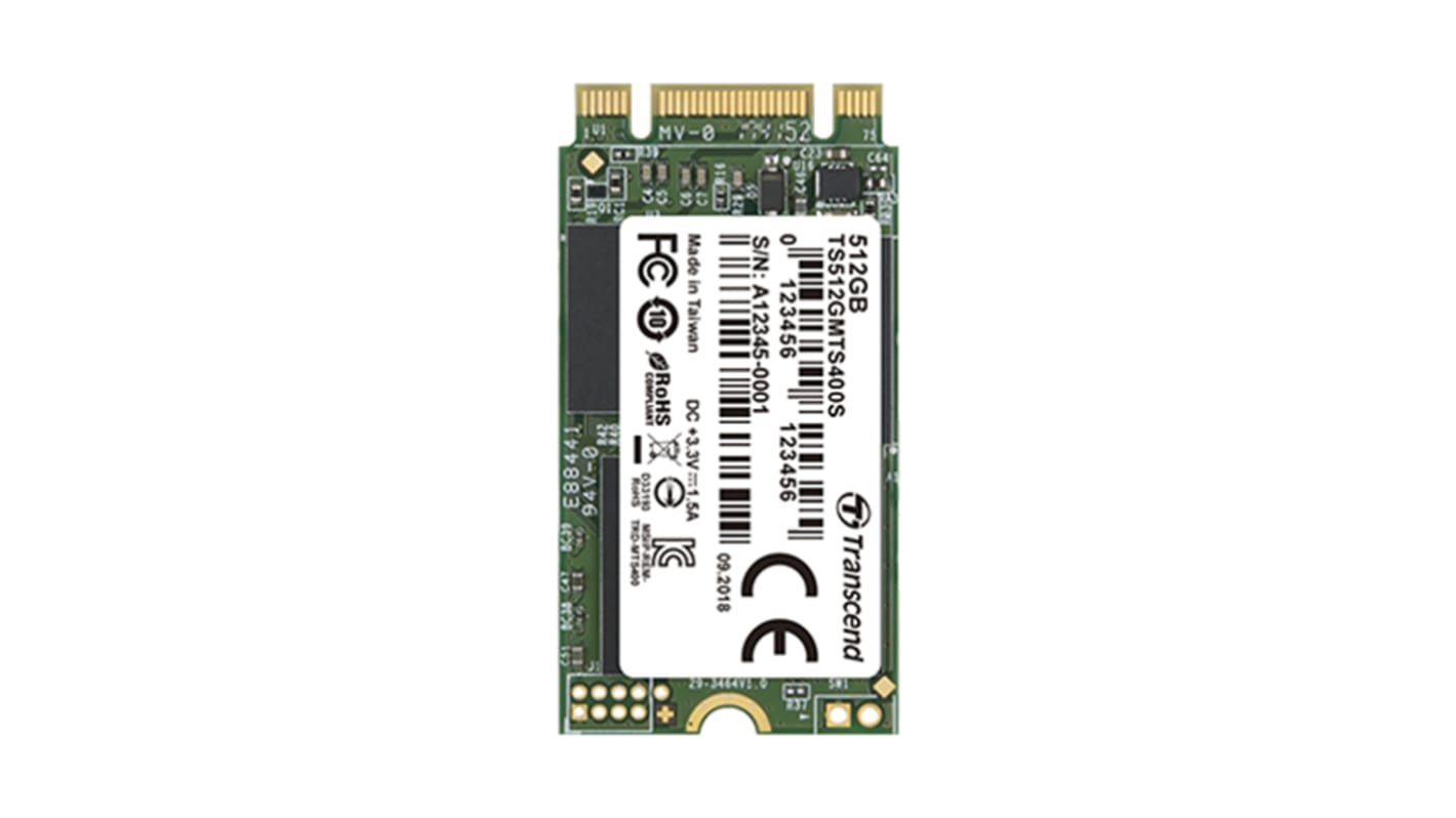 Disco duro SDD interno M.2 Transcend de 256 GB, SATA III, MLC