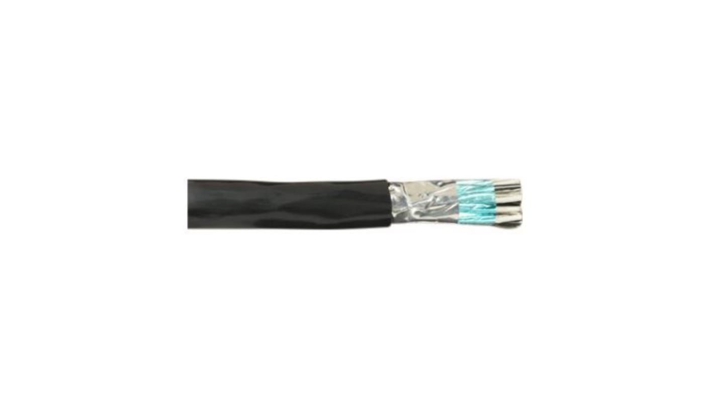 Alpha Wire Control Cable, 2 Cores, 0.33 mm², DEF STAN, Screened, 305m, Grey PVC Sheath, 22 AWG