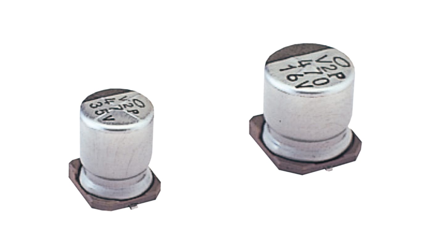 Condensador electrolítico Nichicon serie UUX, 220μF, ±20%, 25V dc, mont. SMD, 8.3 (Dia.) x 8.3 x 10mm, paso 3.1mm