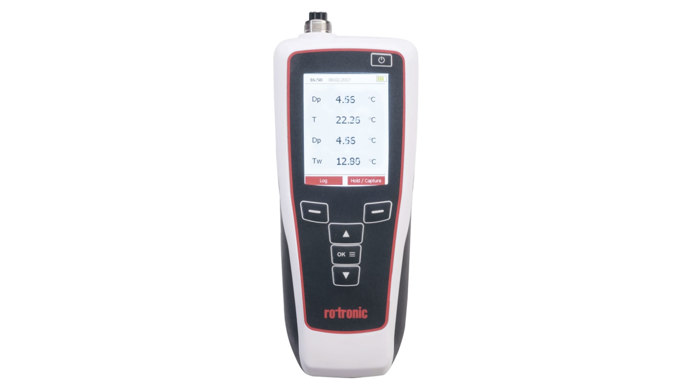 Rotronic Instruments Hygropalm HP32 Handheld Hygrometer, ±0.8 %RH Accuracy, +200°C Max, 100%RH Max