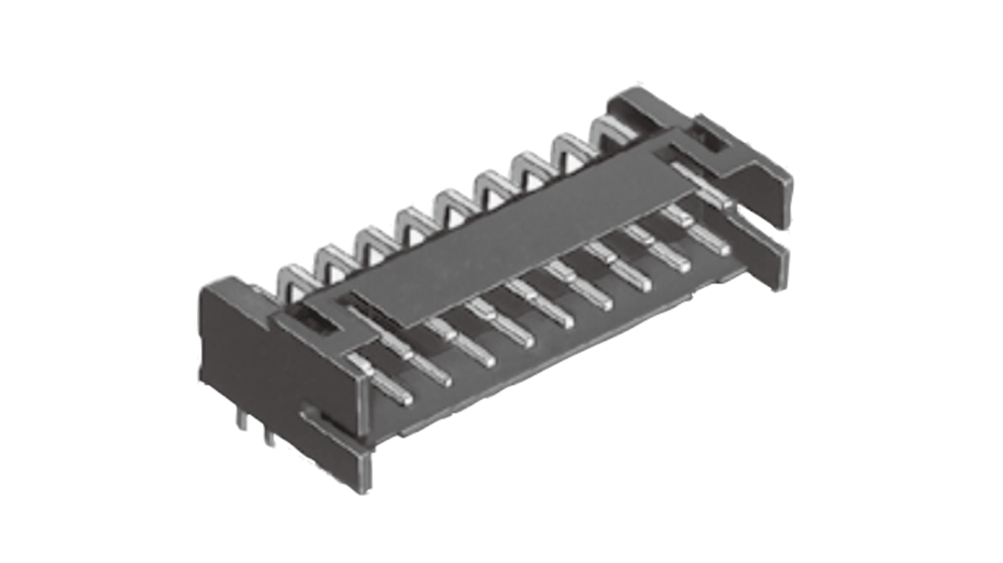 Hirose DF11 Series Right Angle Through Hole PCB Header, 28 Contact(s), 2.0mm Pitch, 2 Row(s), Shrouded