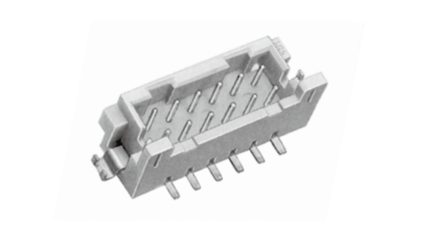 Hirose DF11 Series Straight Surface Mount PCB Header, 16 Contact(s), 2.0mm Pitch, 2 Row(s), Shrouded