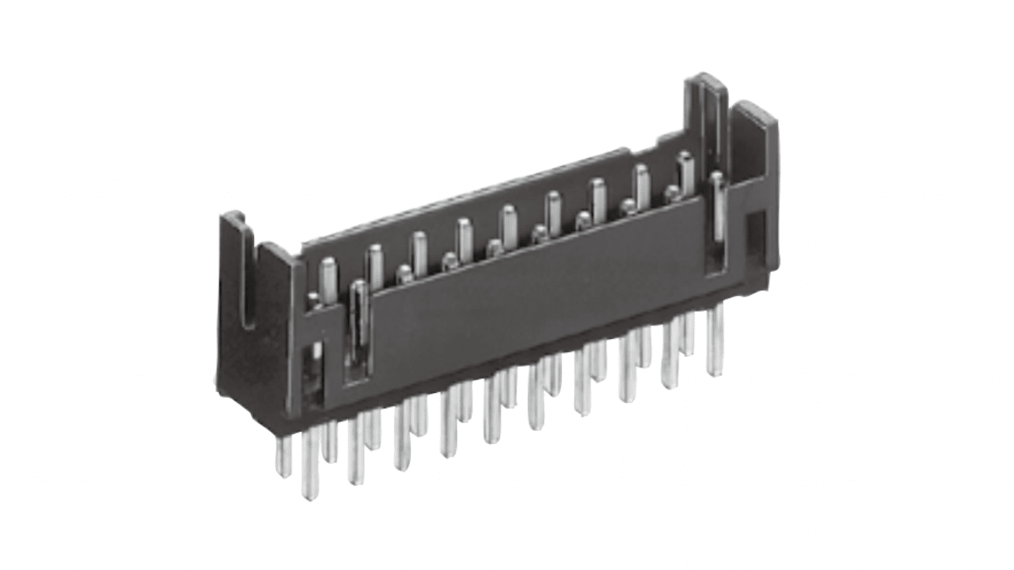 Hirose DF11 Series Straight Through Hole PCB Header, 14 Contact(s), 2.0mm Pitch, 2 Row(s), Shrouded