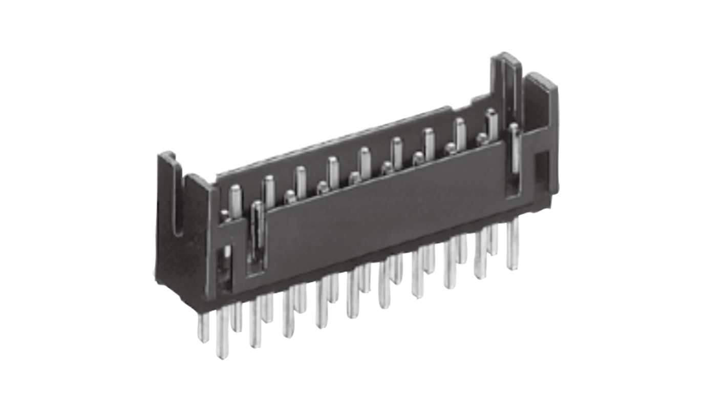 Hirose DF11 Series Straight Through Hole PCB Header, 26 Contact(s), 2.0mm Pitch, 2 Row(s), Shrouded