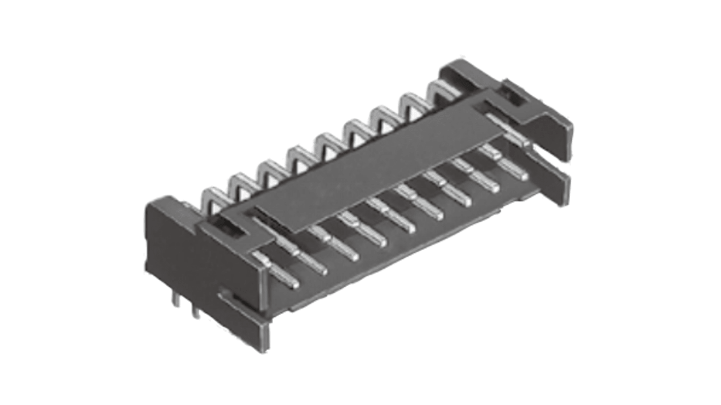 Hirose DF11 Series Right Angle Through Hole PCB Header, 20 Contact(s), 2.0mm Pitch, 2 Row(s), Shrouded