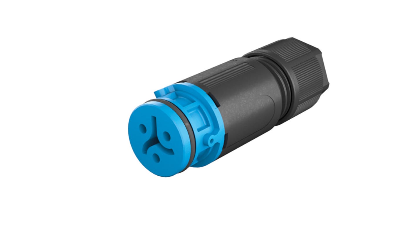 Conector de iluminación Hembra RST 08i2/3, 3 Polos, Montaje de Cable, 250 V, 400 V, 8A, IP66, IP68, IP69