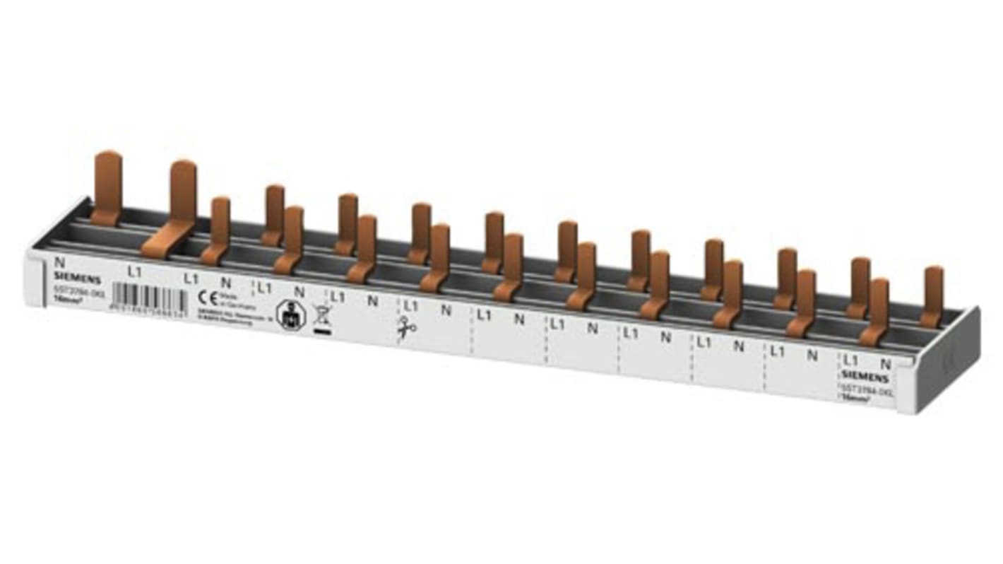 Peine de distribución, 5ST3784-0KL, 1 Fase, 230V, Cobre SENTRON