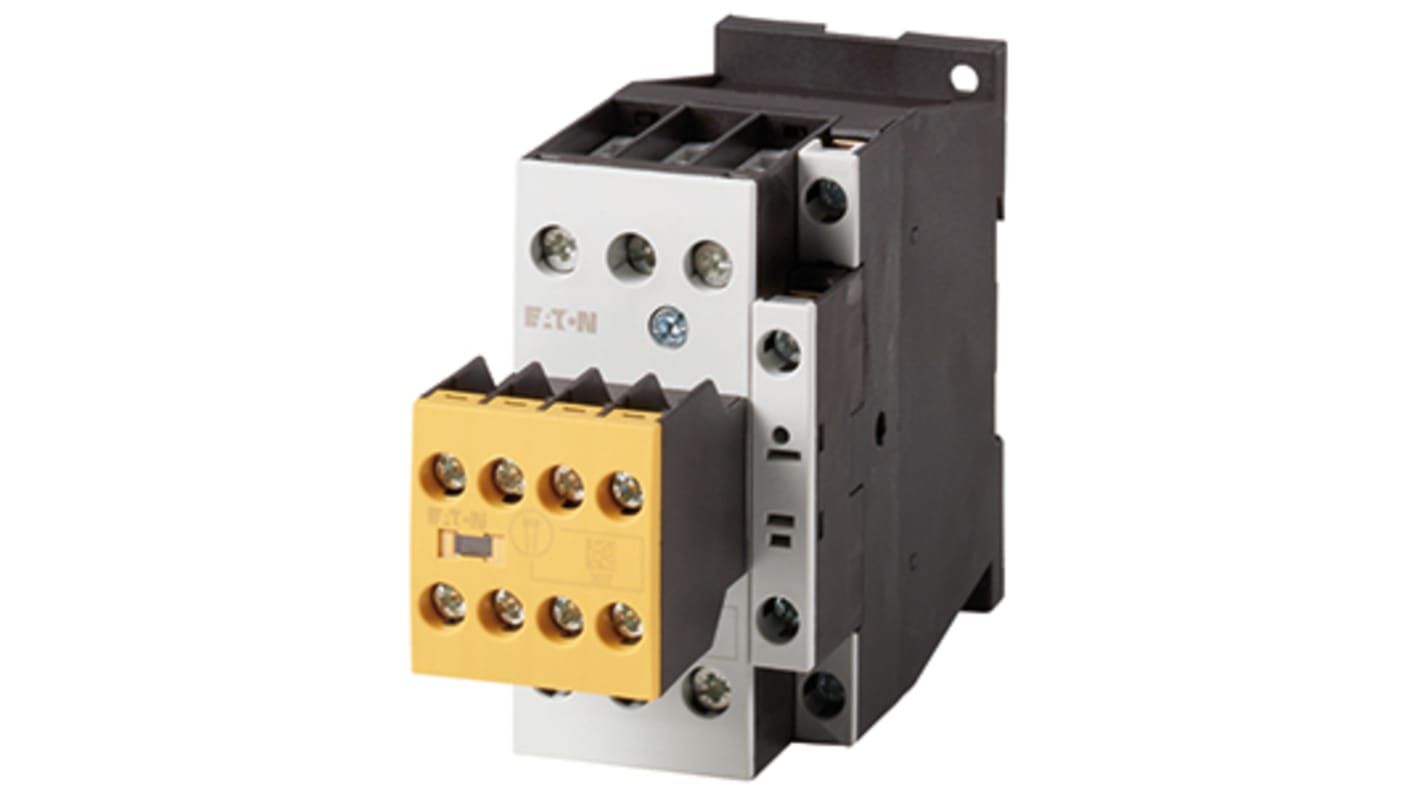 Eaton Contactor, 24 → 27 V dc Coil, 3-Pole, 18 A, 3NO, 400 V ac