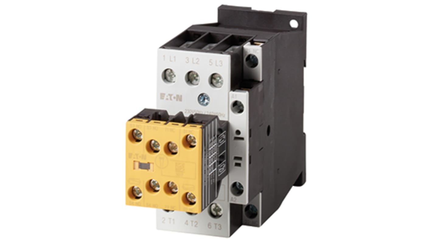 Contactor Eaton Eaton Moeller de 3 polos, 3NO, 32 A, bobina 230 V ac @ 50 Hz, 240 V ac @ 60 Hz