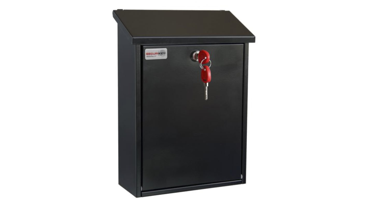 Securikey BSPB-TOP270-RK Briefkasten, HxBxT: 365 mm x 270mm x 110 mm, schwarz