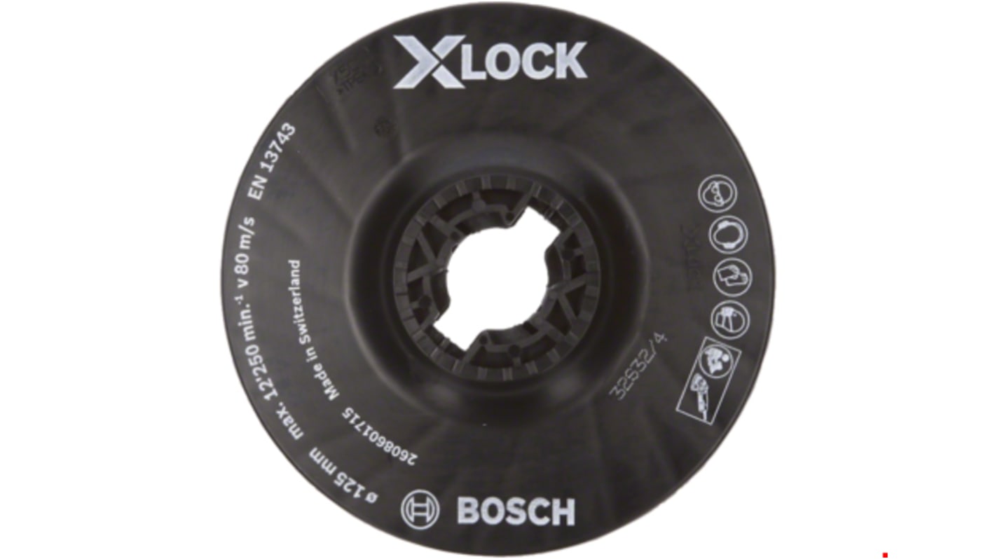 Talerz szlifierski, seria: X-Lock, model: X-Lock, typ: Dysk z tkaniny, śr. wyściółki: 125mm, mocowanie: M14