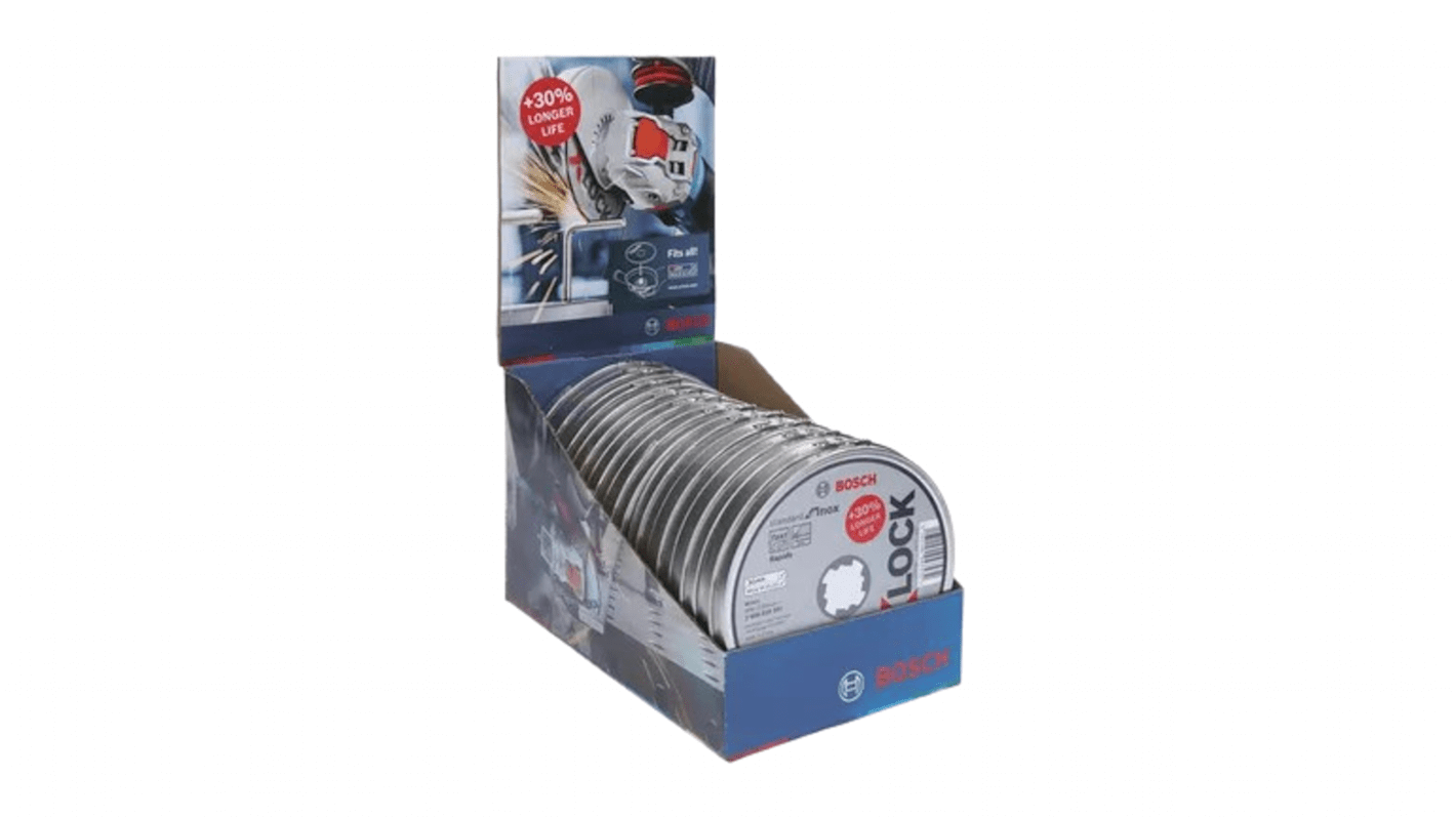 Bosch X-LOCK Cutting Disc, 125mm x 1mm Thick, 10 in pack