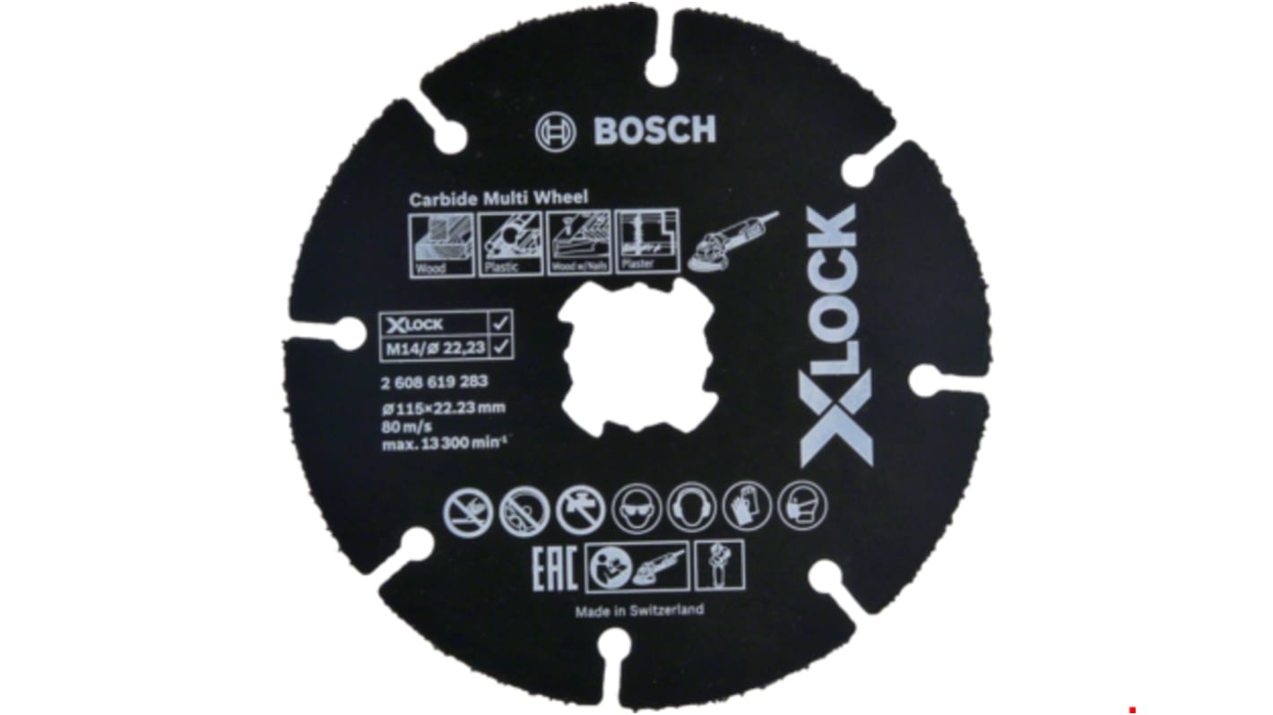 Disco de corte de Carburo Bosch, Ø 115mm, RPM máx. 80m/s