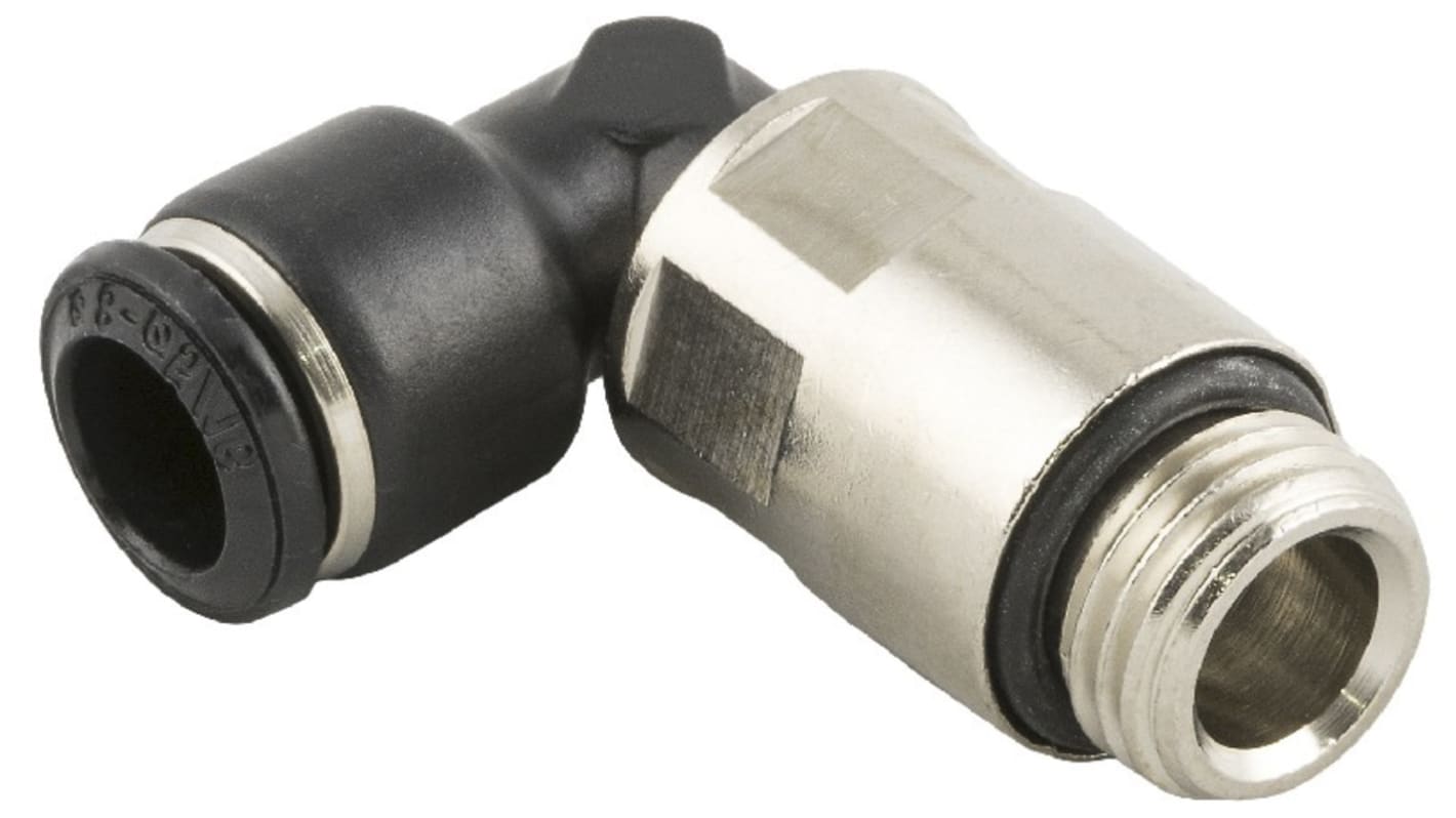 RS PRO 55000 Series Push-in Fitting, G 1/4 Male to Push In 8 mm, Threaded-to-Tube Connection Style