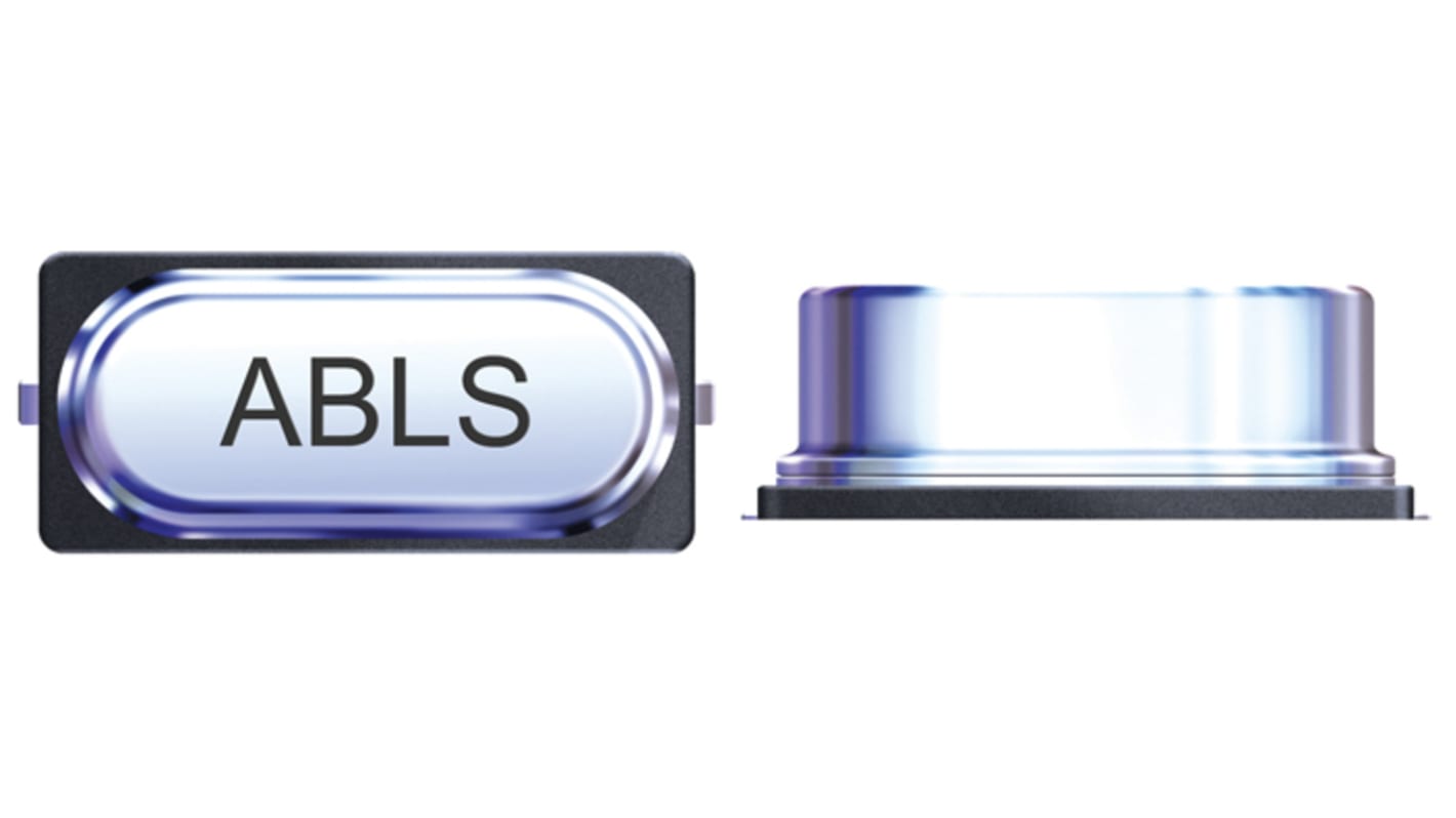 ABLS-12.000MHz-20-B-3-H-T, Krystalenhed, 12MHz, ±25ppm, 2 ben, SMD, 11.4 x 4.7 x 4.1mm