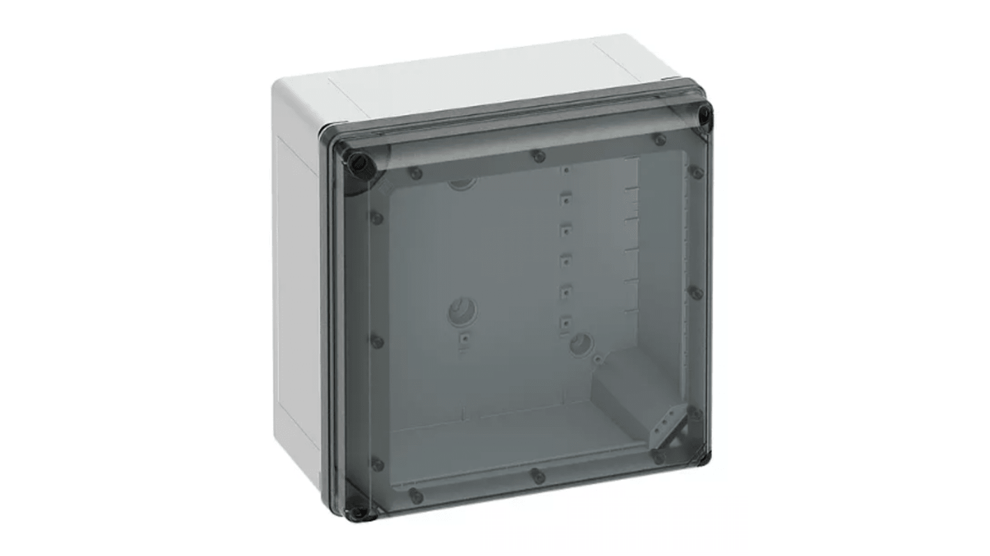 Spelsberg Grey Polycarbonate General Purpose Enclosure, IP66, IP67, IK09, Transparent Lid, 300 x 300 x 180mm