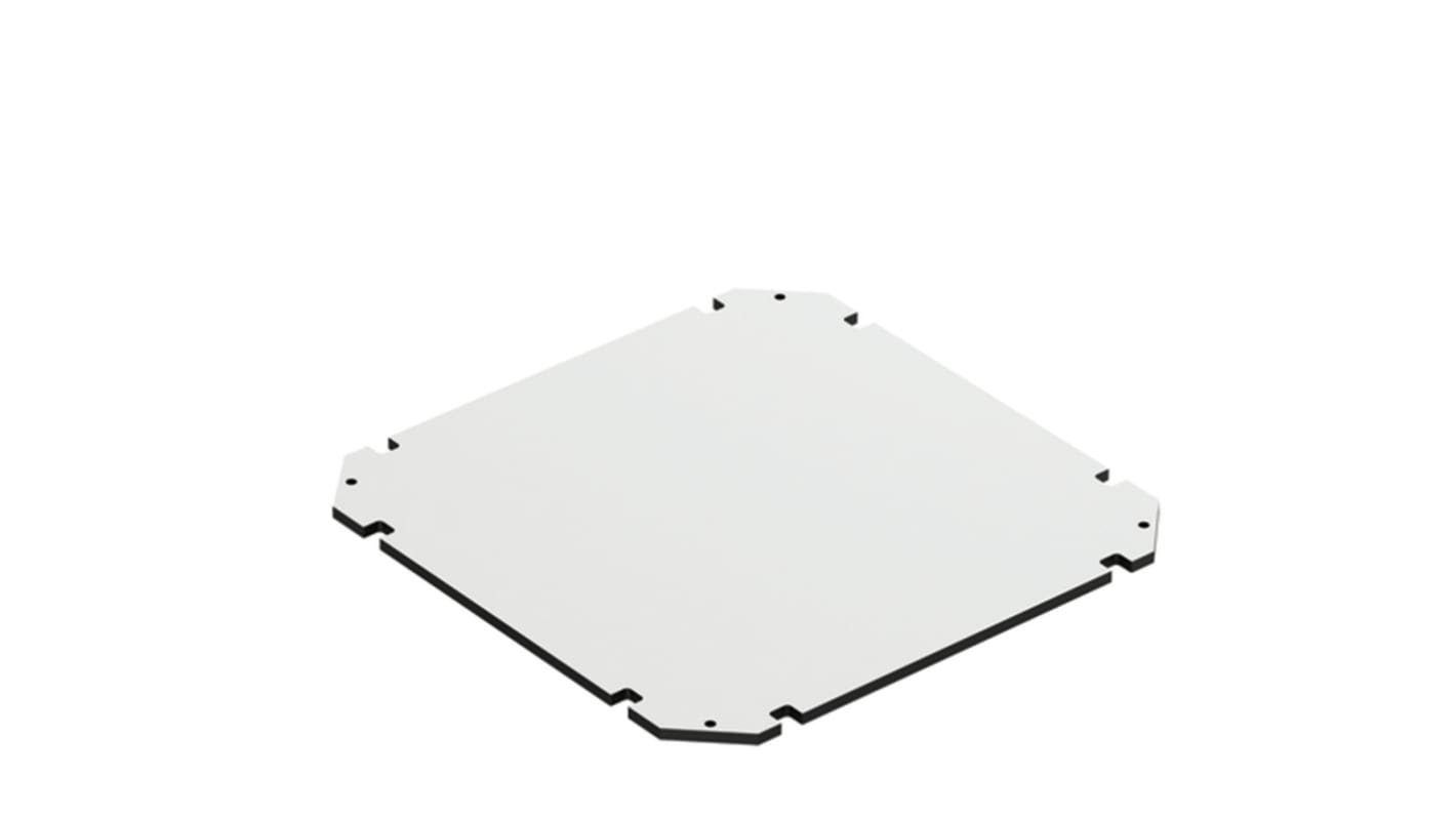 Spelsberg Mounting Plate, 5mm H, 250mm W, 250mm L for Use with GEOS-L 3030-18/-22 Empty Enclosure