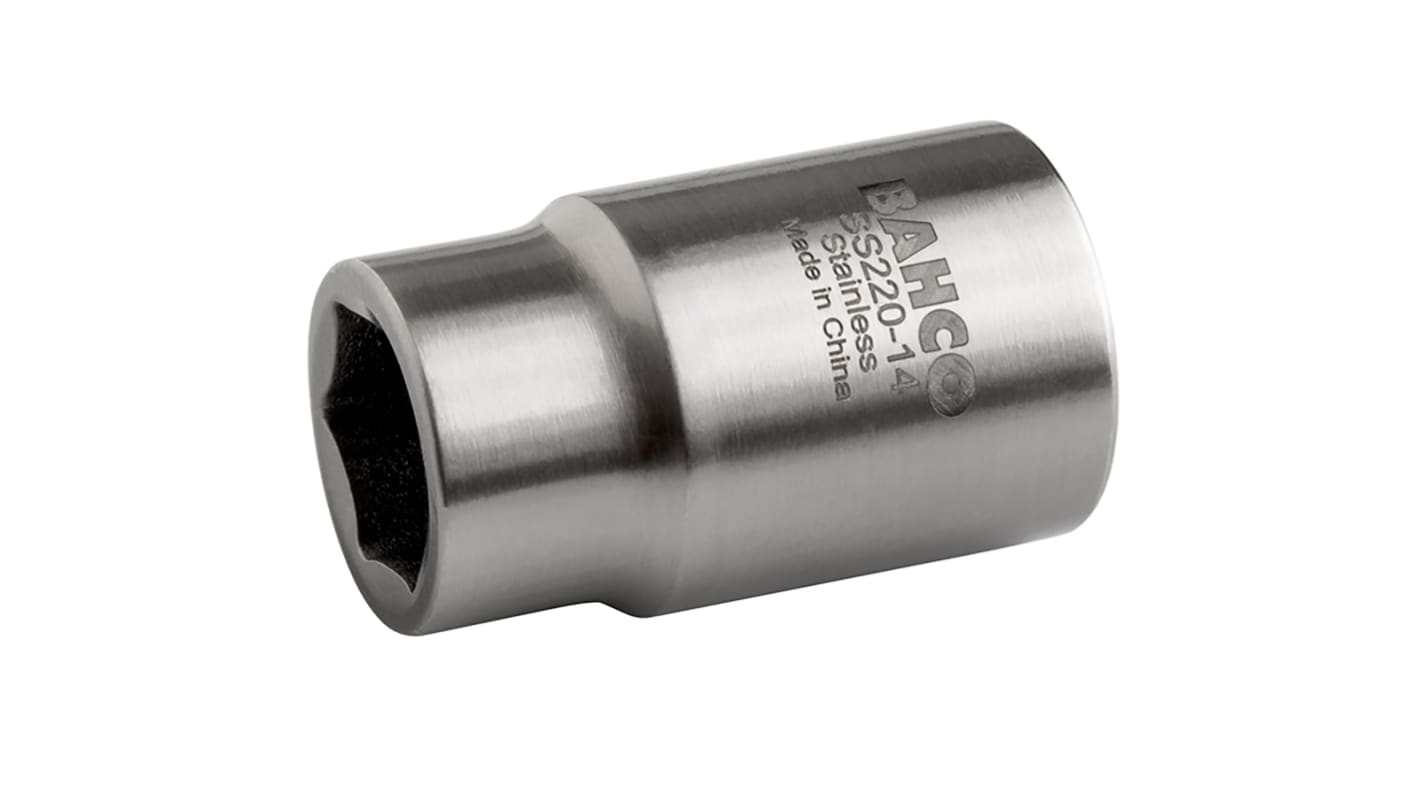 Bahco 1/4 in Drive 10mm Standard Socket, 6 point, 25 mm Overall Length