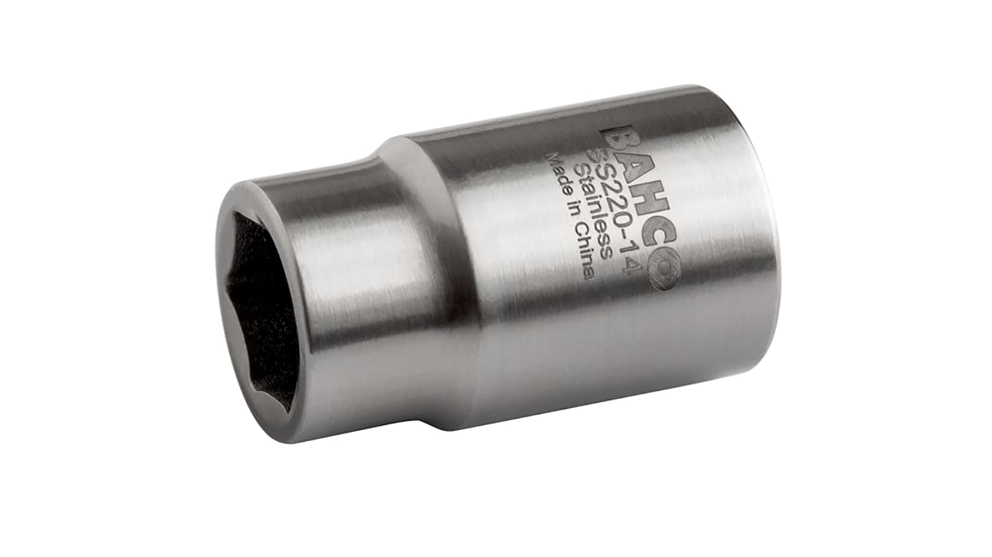 Bahco 1/4 in Drive 13mm Standard Socket, 6 point, 26 mm Overall Length