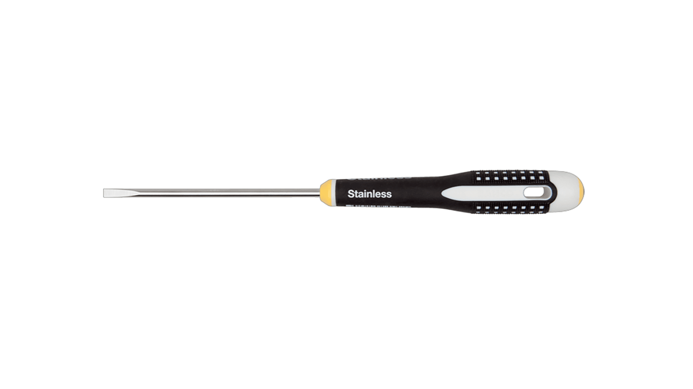 Bahco Slotted  Screwdriver, 3 x 0.5 mm Tip, 60 mm Blade, 182 mm Overall