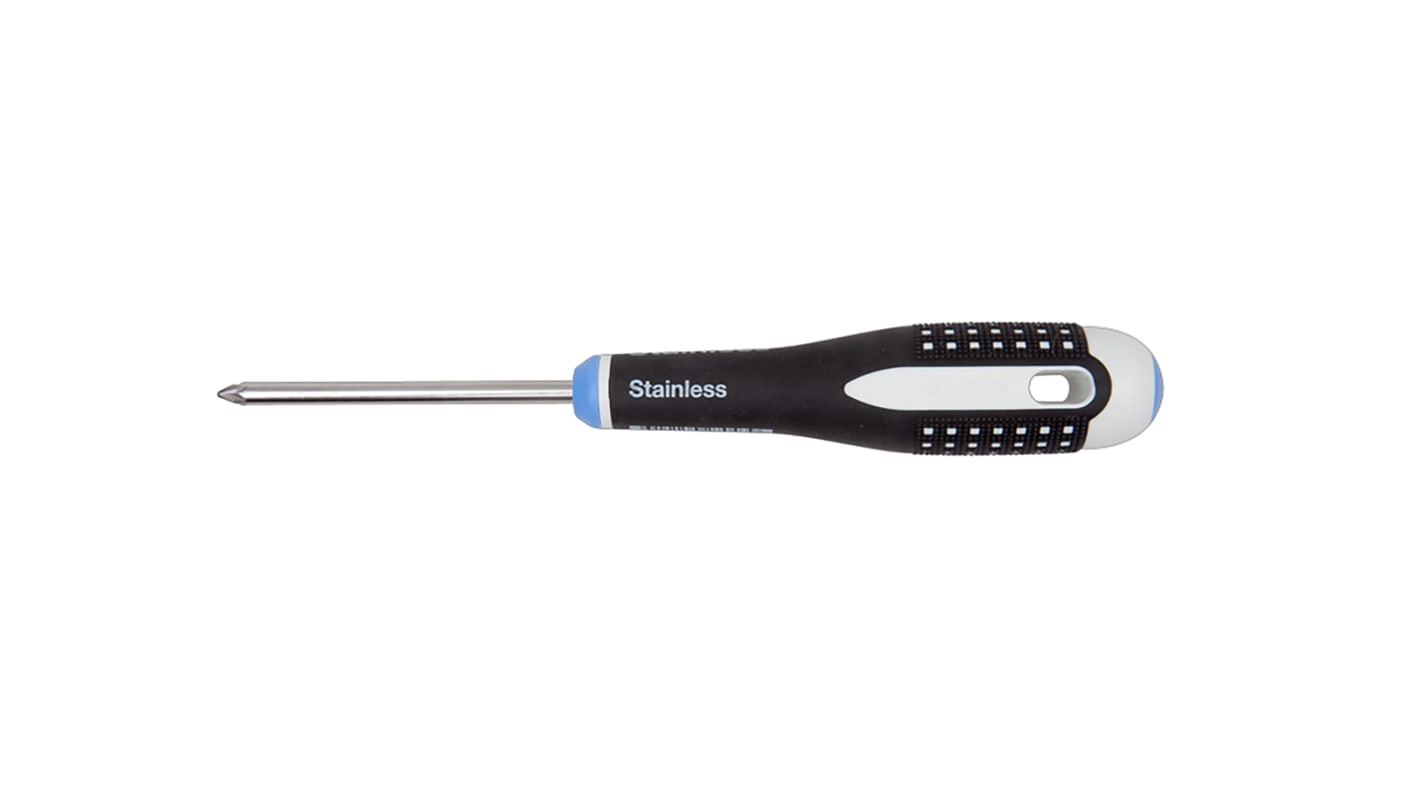 Bahco Pozidriv  Screwdriver, PZ2 Tip, 100 mm Blade, 222 mm Overall