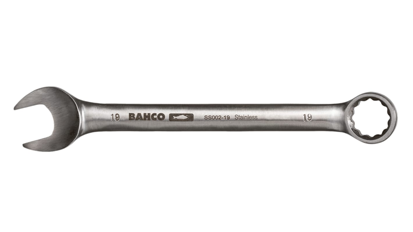 Bahco, SW 15 mm Ring-Maulschlüssel doppelseitig Edelstahl, Länge 175 mm