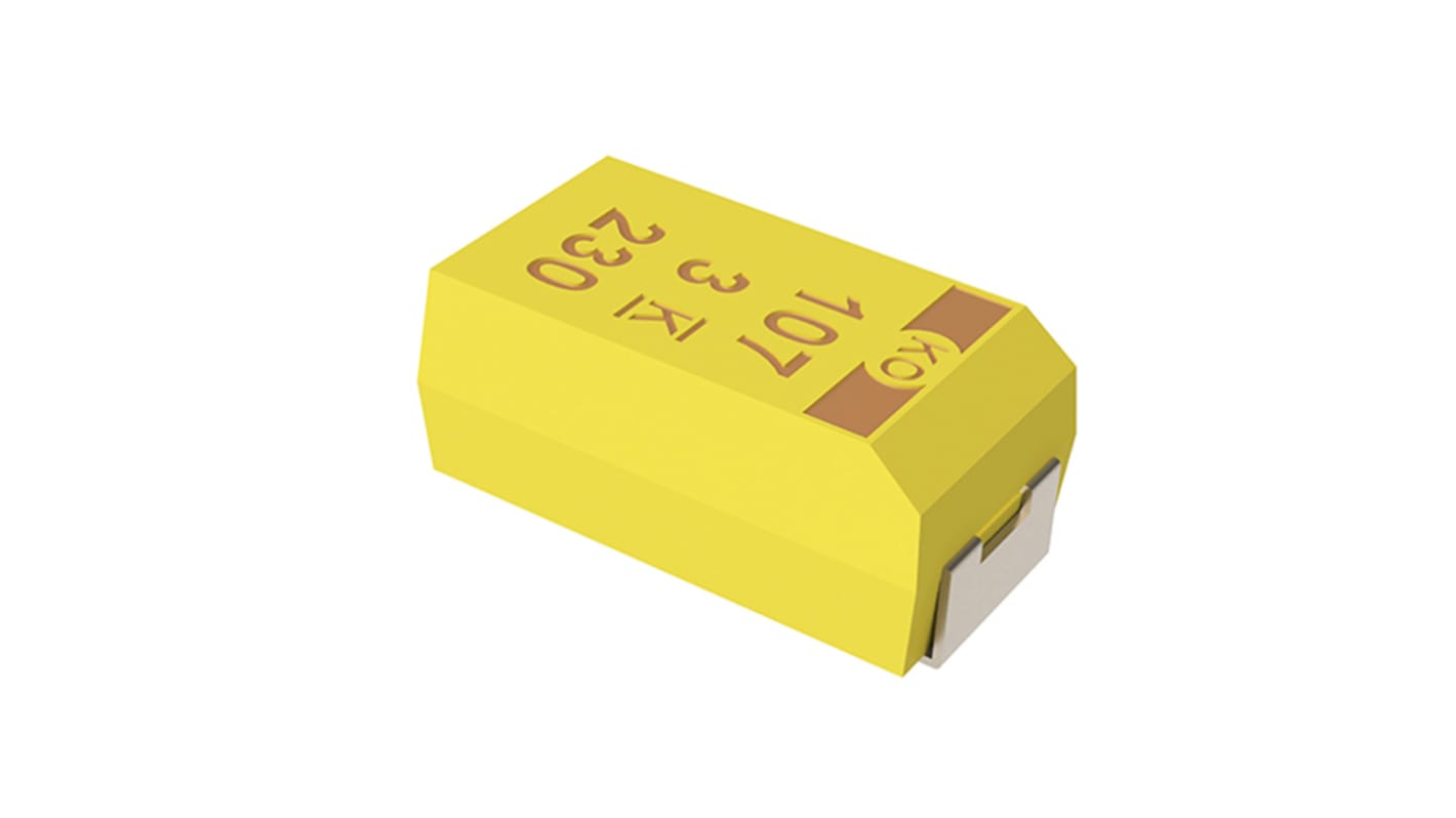Condensador de polímero KEMET T543_COTS, 22μF ±20%, 50V dc, Montaje en Superficie, dim. 7.3 x 4.3 x 4mm, encapsulado