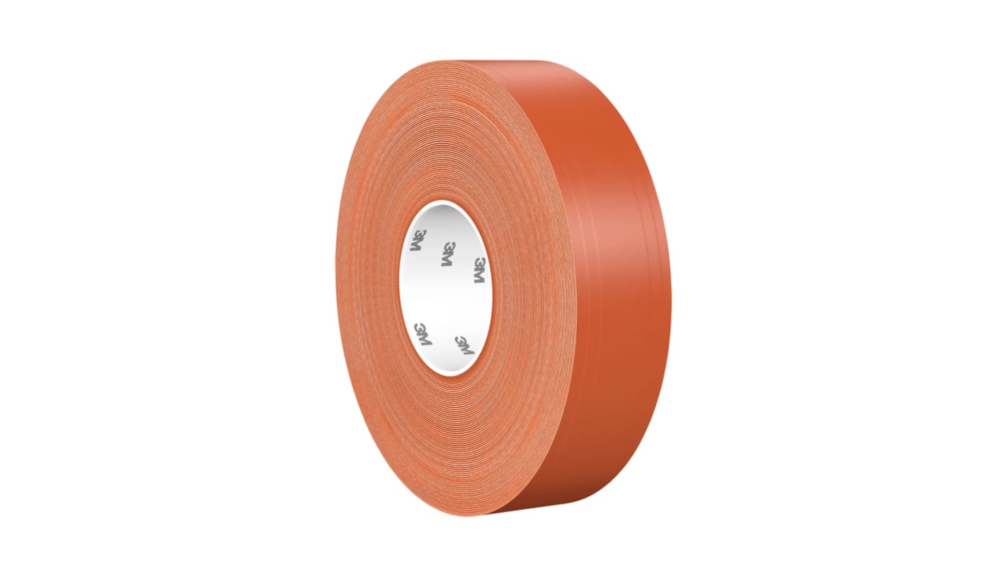 Cinta de marcado de suelos adhesiva 3M 971 de color Naranja, 50mm x 33m