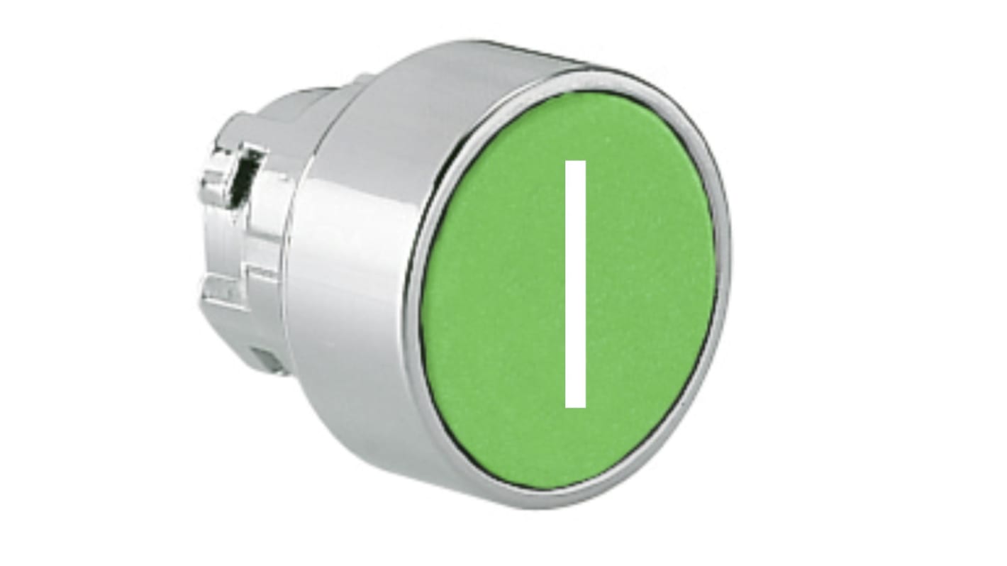 Cabezal de pulsador Lovato serie 8LM2T, Ø 22mm, de color Verde, Retorno por Resorte, IP65