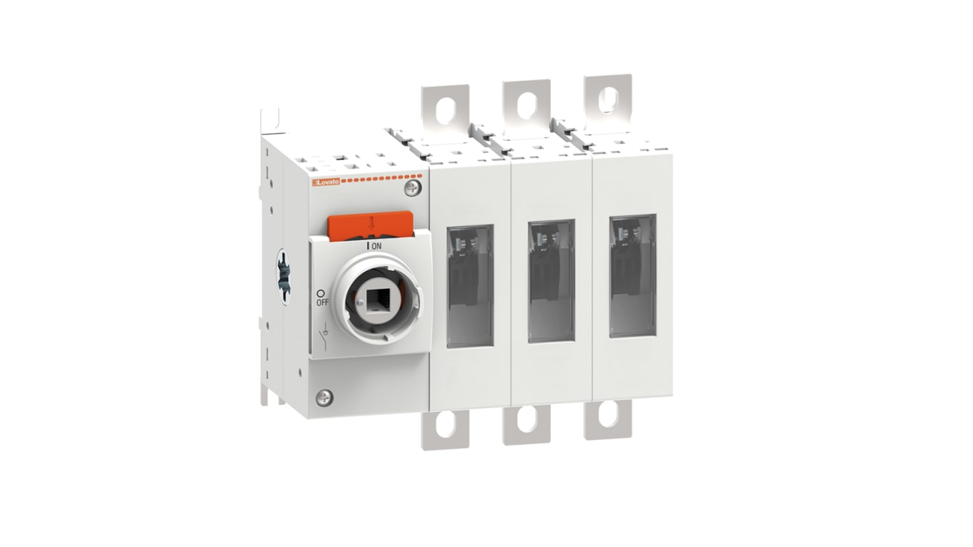 Lovato 3P Pole Isolator Switch - 160A Maximum Current, 144kW Power Rating, IP20