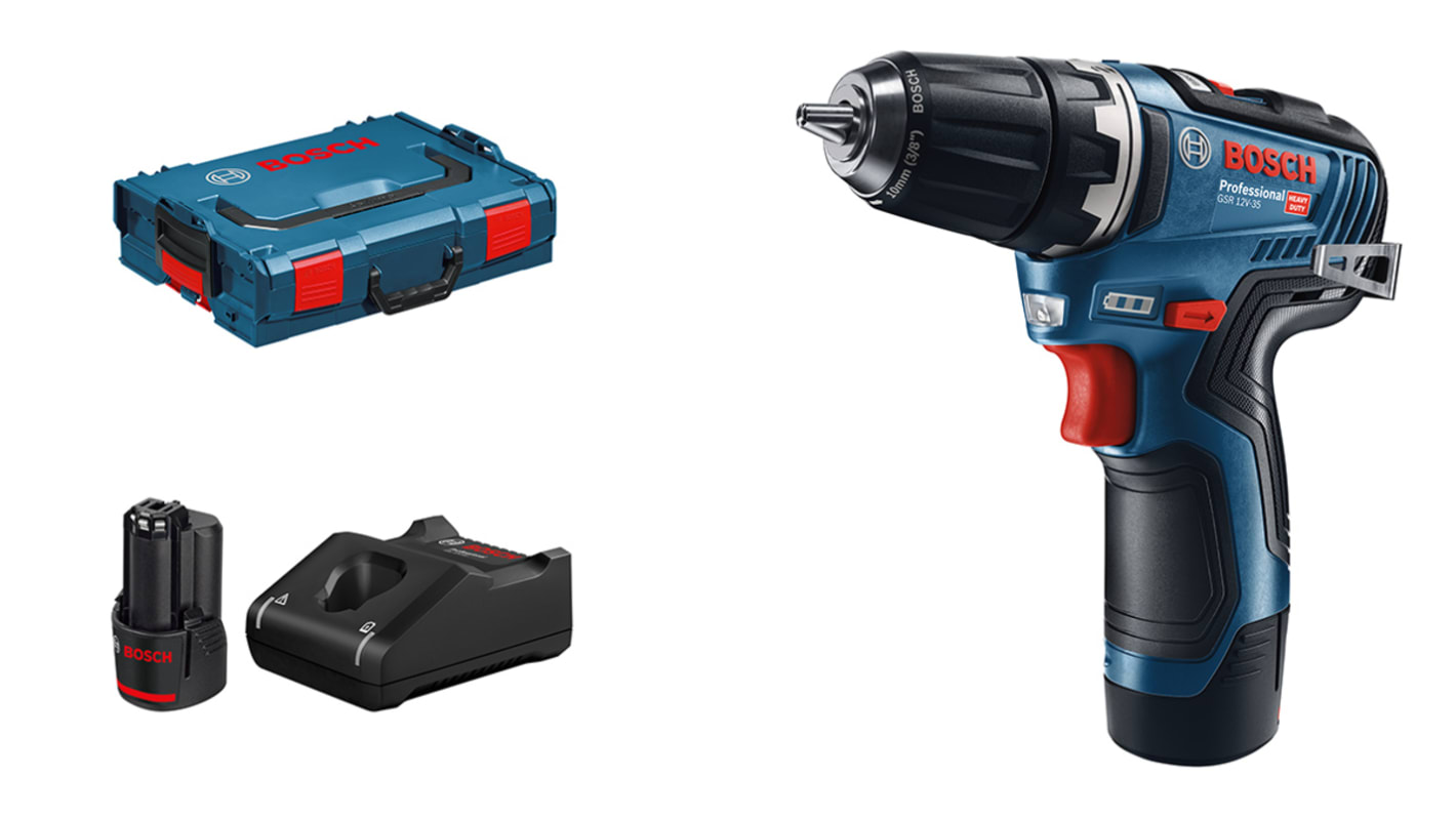 Atornillador BOSCH PROFESSIONAL GSR 2 baterías de 12V de 2 Ah +