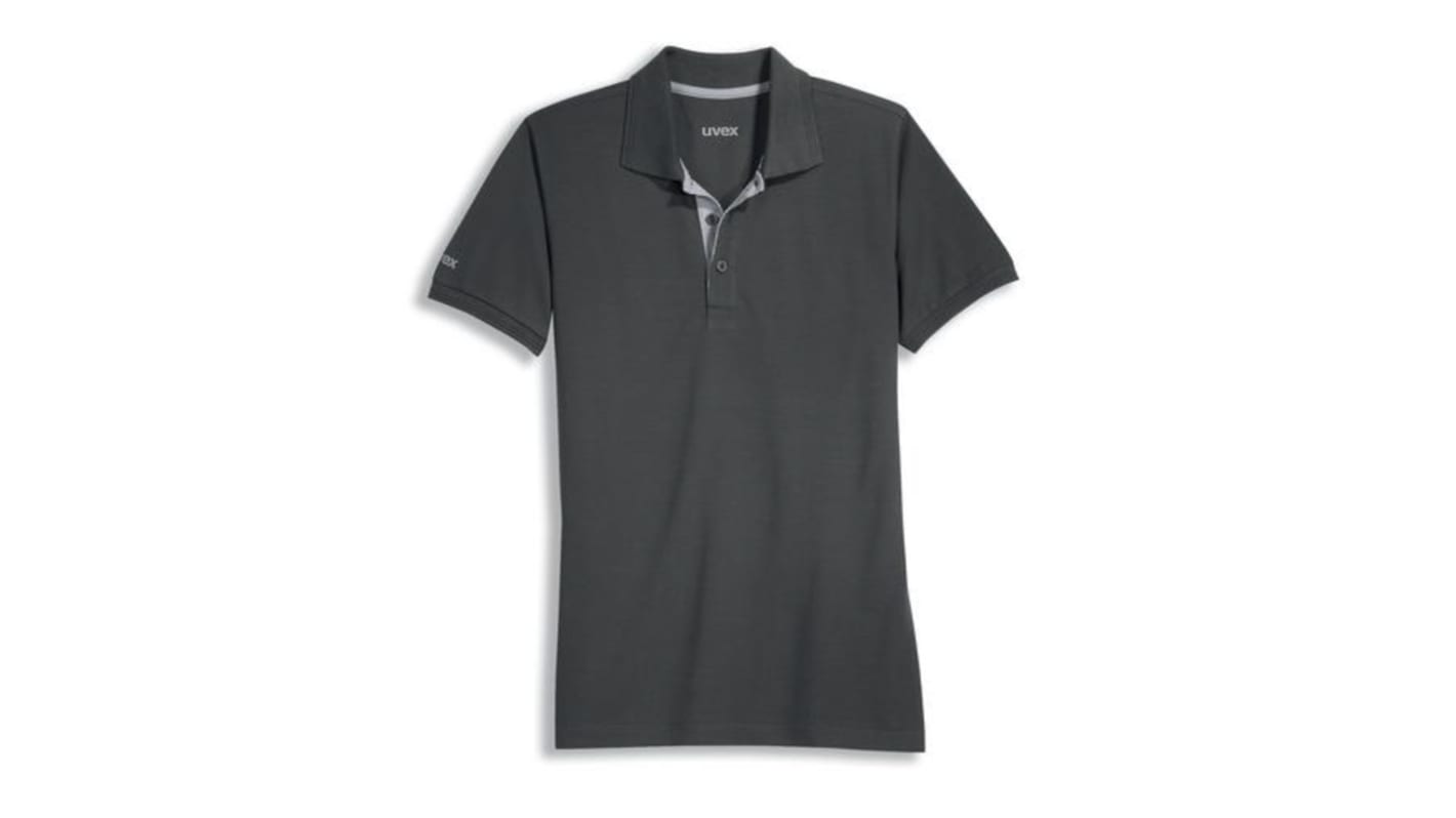 Uvex 8916 Kurzarm Polohemd, Polyester, Tencel Grau, Größe XXL