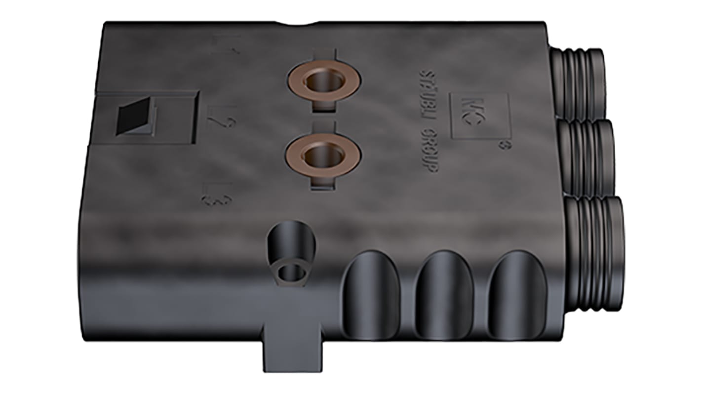 Staubli Circular Connector, 3 Contacts, Cable Mount, Plug, Male, TBC Series