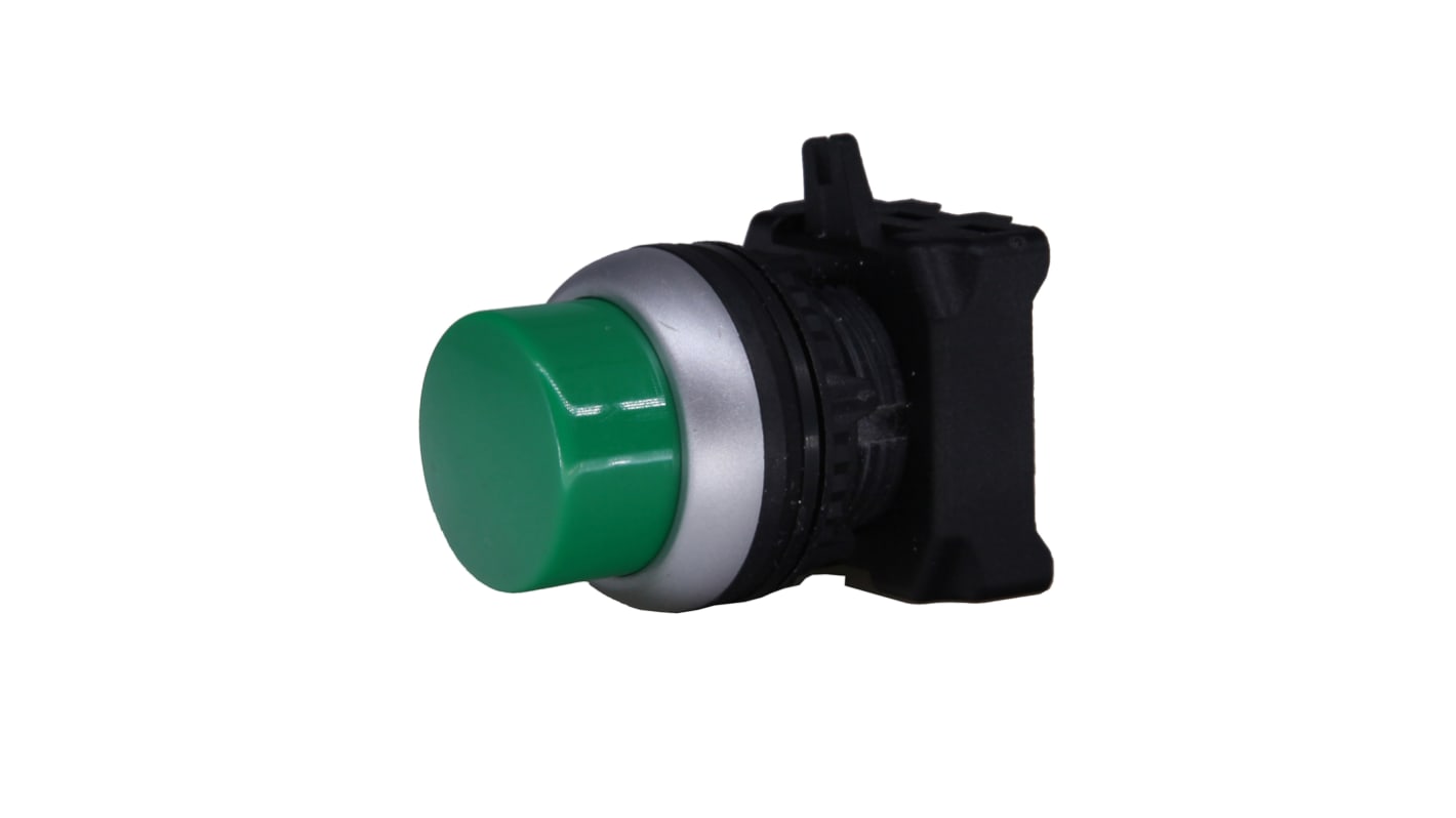 RS PRO Green Spring Return Push Button Head, 22mm Cutout, IP65