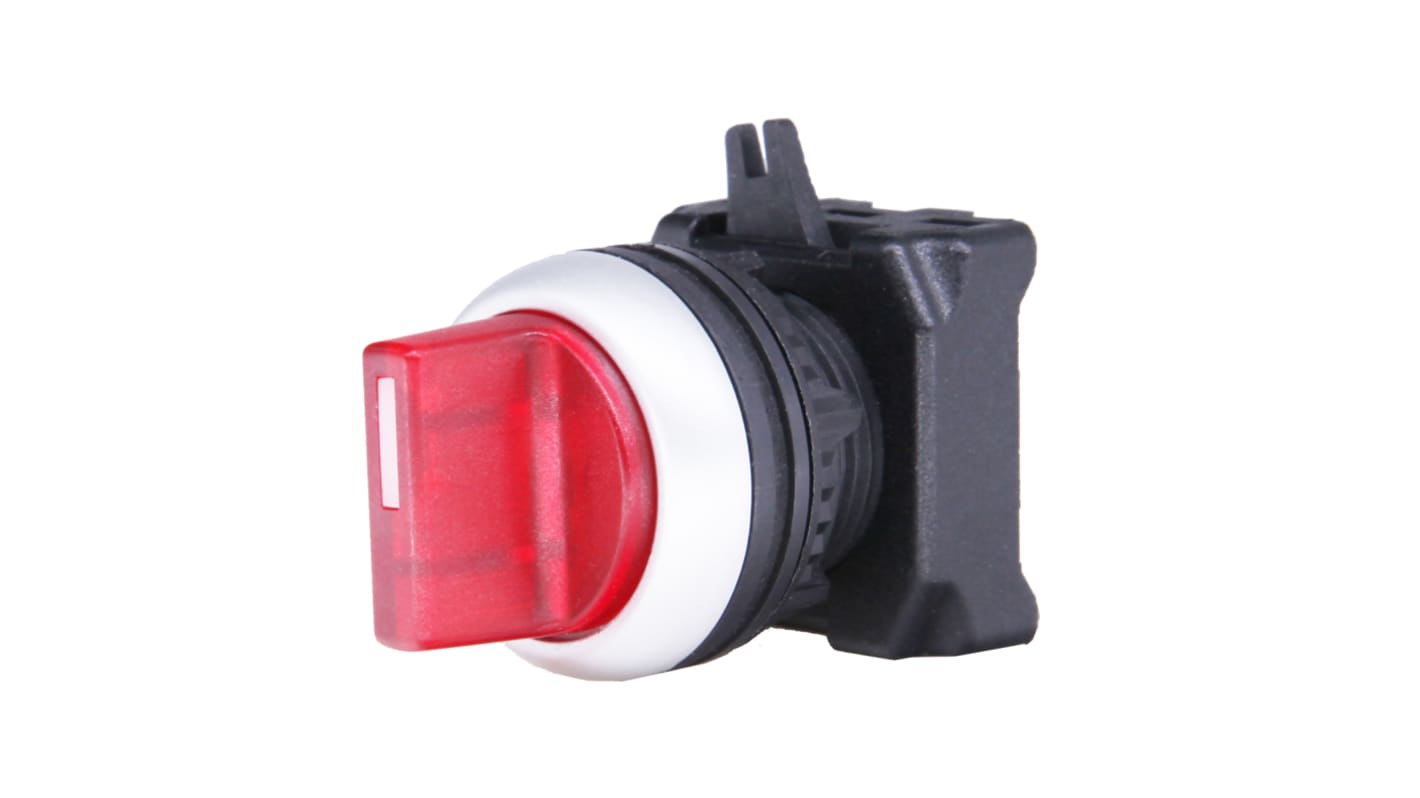 RS PRO 2 Position Selector Switch Head, 22mm Cutout, Red Handle