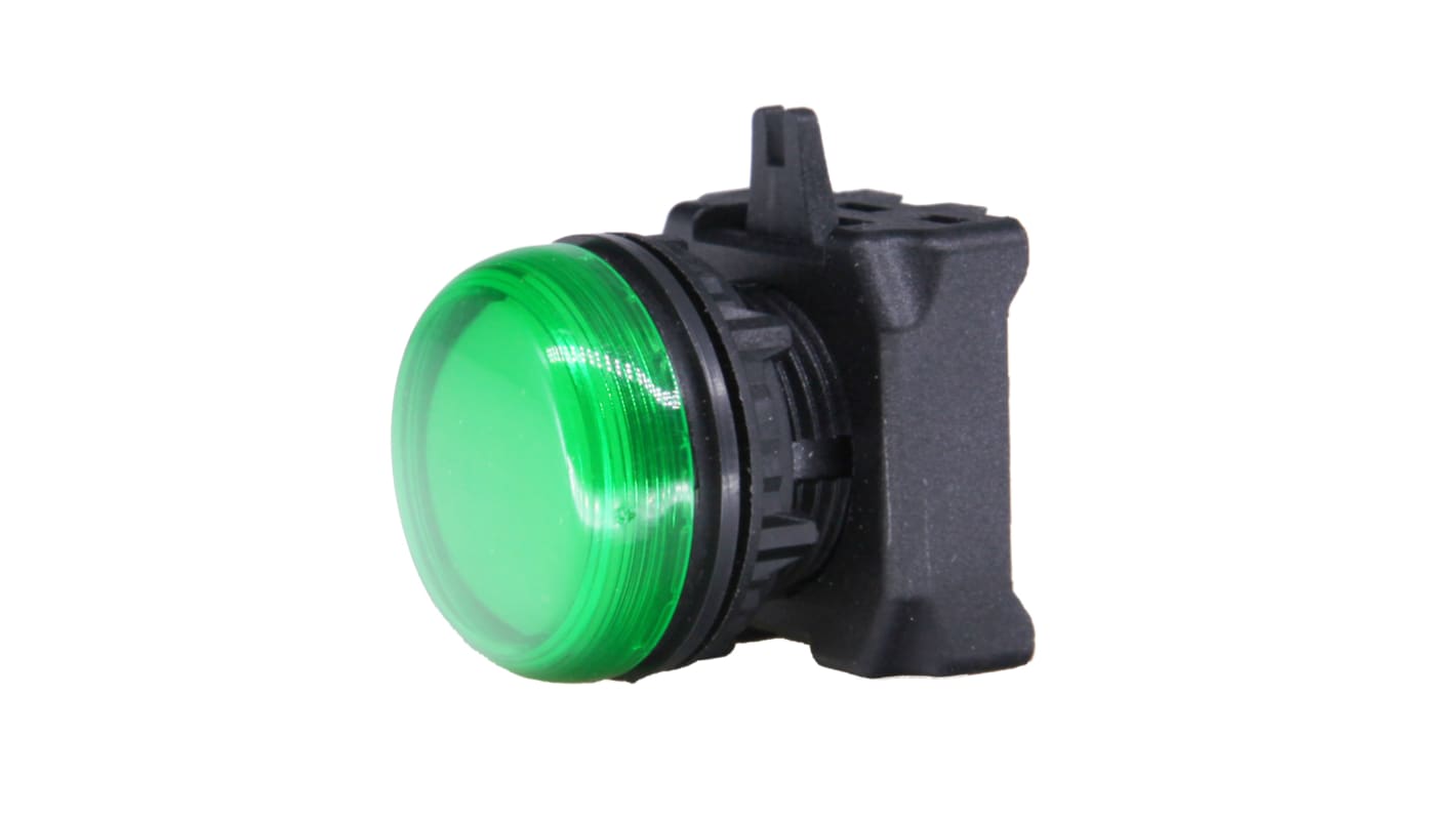 Tête de voyant lumineux Vert RS PRO, diam. découpe 22.5mm, IP65