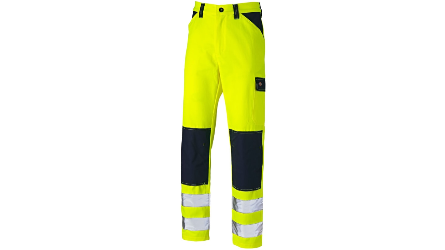 Pantalon haute visibilité Dickies Everyday, taille 32pouce, Jaune/Bleu marine