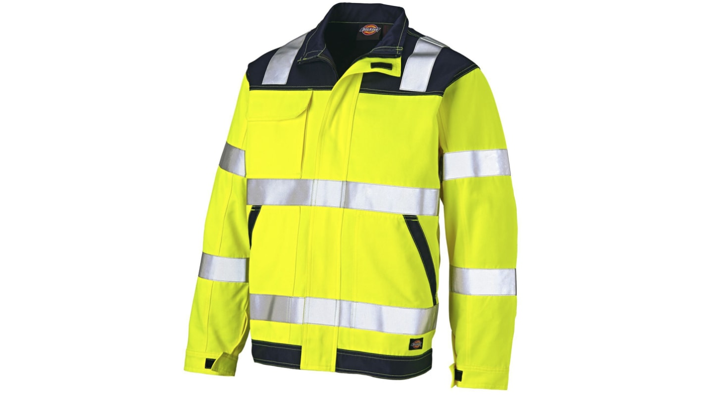 Dickies Yellow Unisex Hi Vis Jacket, XXL