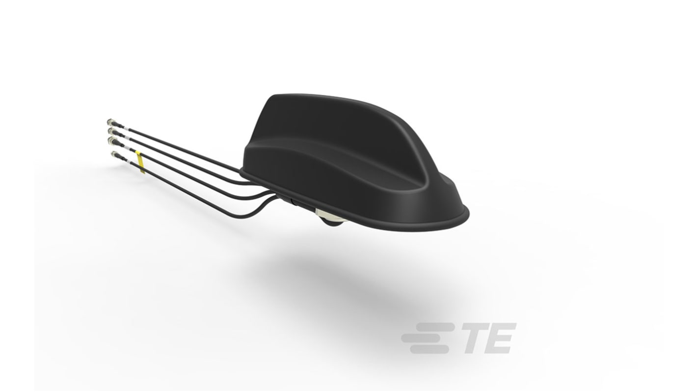 TE Connectivity 2332157-3 Shark Fin Multiband Antenna, 2G (GSM/GPRS), 3G (UTMS), 4G (LTE), GPS, WiFi (Dual Band)