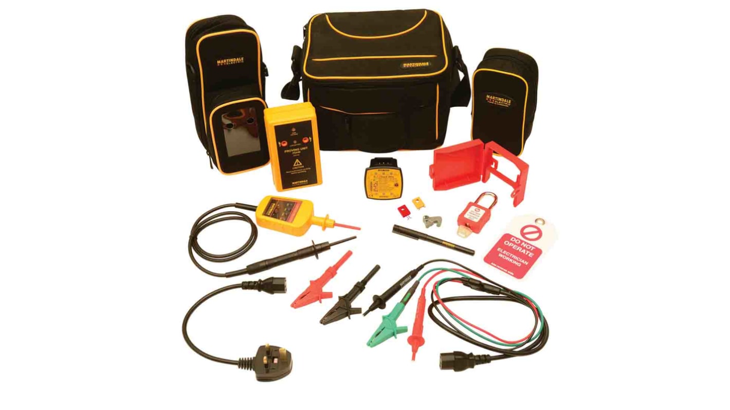 Martindale TB118KIT1 Voltage Indicator & Proving Unit Kit <3.5mA 600V ac/dc, Kit Contents 8mm Clip Locked Out Tag,