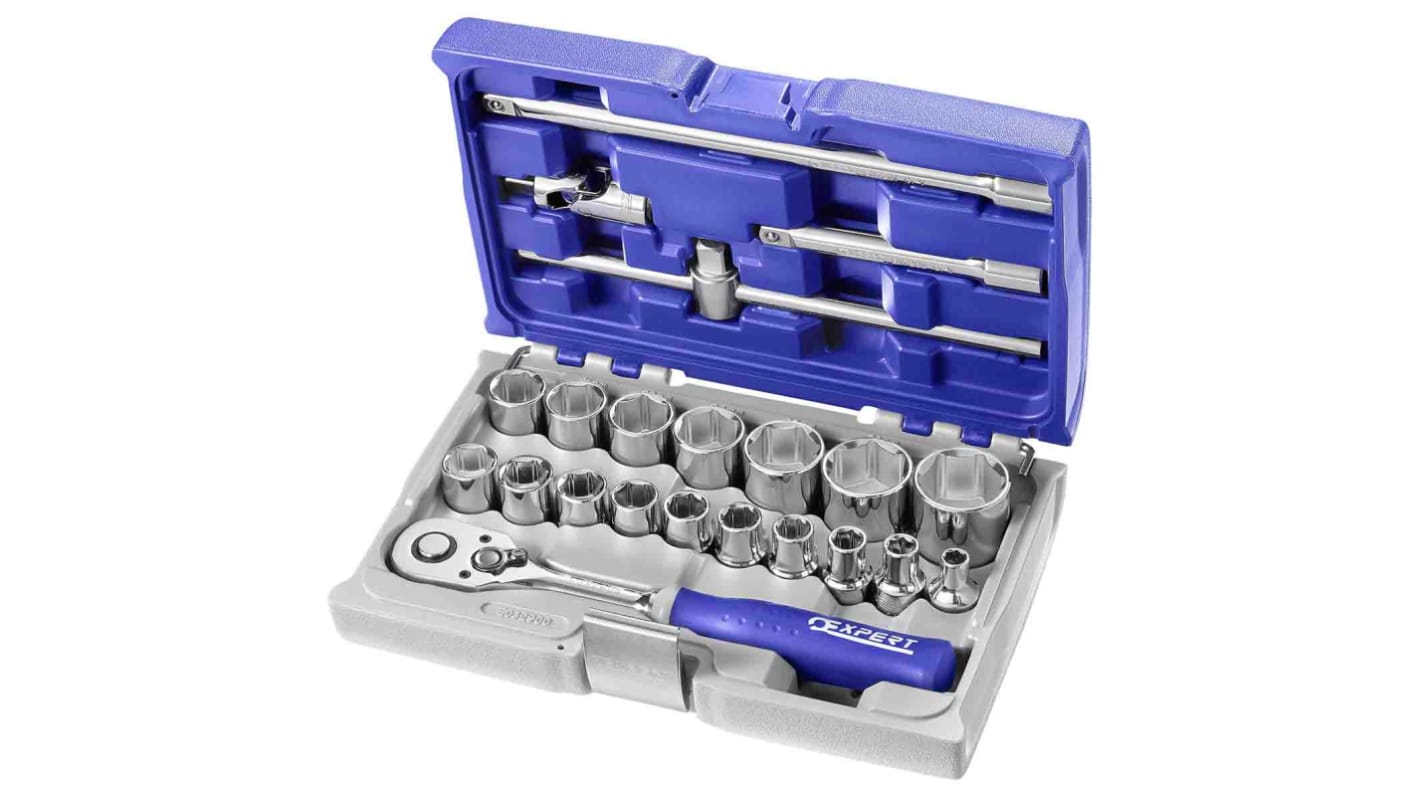 Expert by Facom 22-Piece Metric 1/2 in Standard Socket Set with Ratchet, 6 point